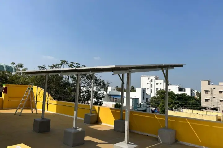7feet and 8 feet solar panel structure erode