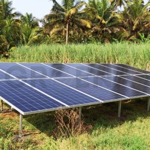 Groena Solar technicians installing an agricultural solar pump